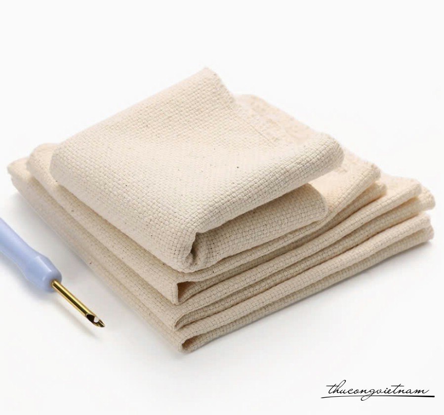Vải thêu thủ công cotton dành cho thêu nổi (nhiều size)